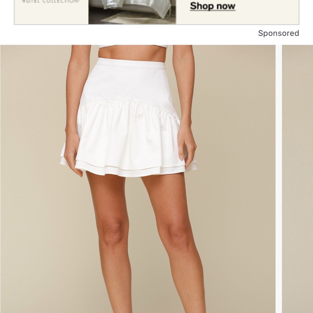 Avec Les Filles White Mini Skirt